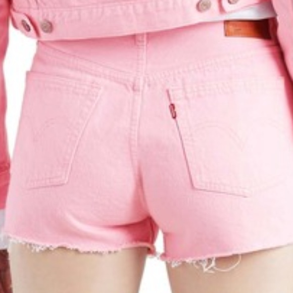 Levi's – 501 High Waist Cutoff Shorts LIGHT PINK S - Picture 3 of 6